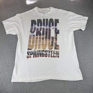 Vintage Bruce Springsteen Shirt Mens XL White 1992 1993 World Tour Hanes 90s Tee